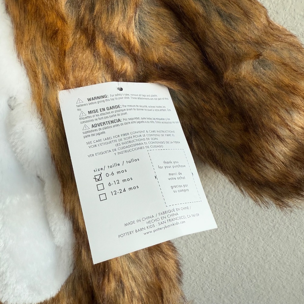 NWT Pottery Barn Wolf Costume size 0-6M - Picture 7 of 8